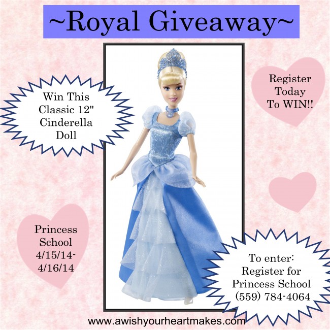 Royal Giveaway at A Wish Your Heart Makes, Central Valley and Central Coast, California