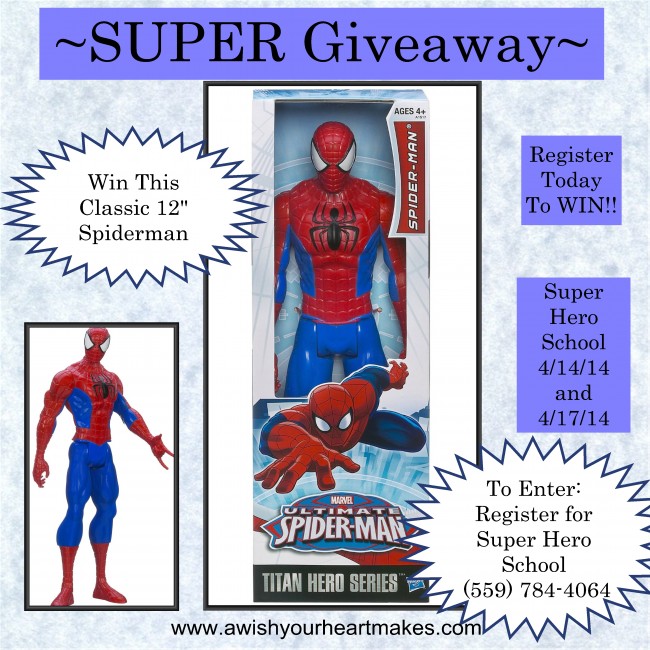Super Giveaway at A Wish Your Heart Makes, Central Valley and Central Coast, California