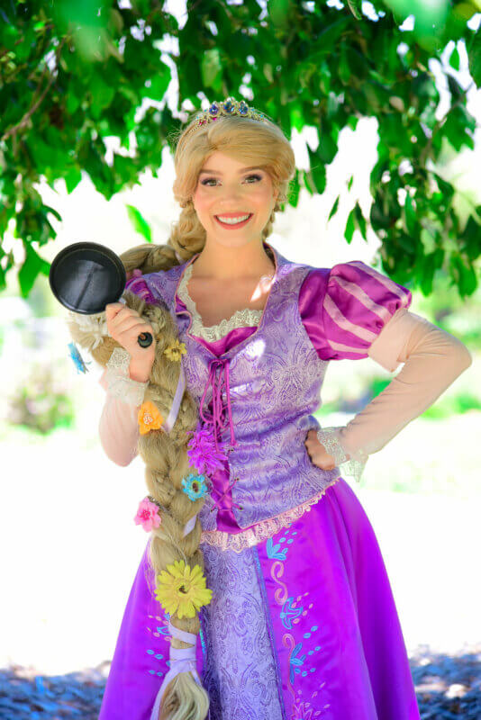 rapunzel portrait with frying pan