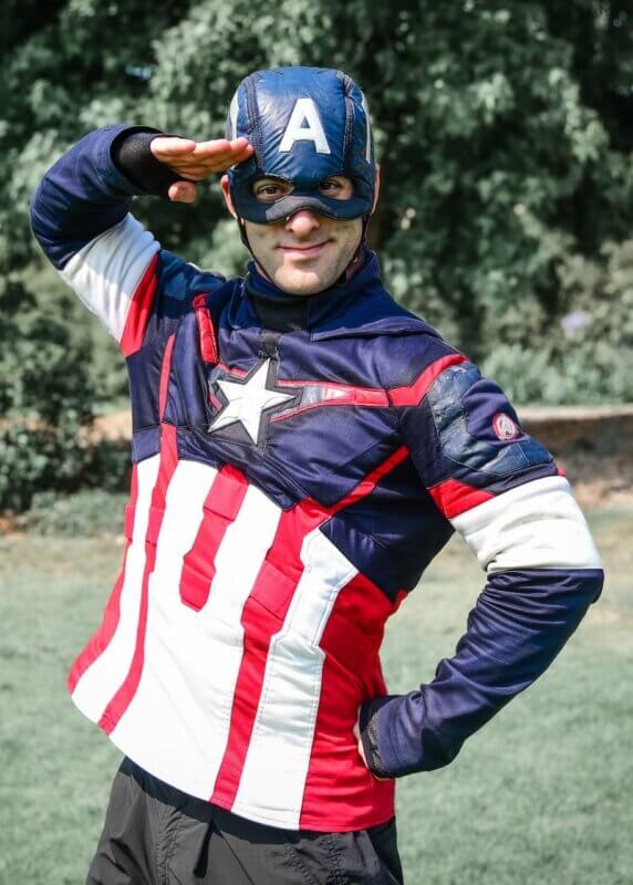 Captain America Saluting