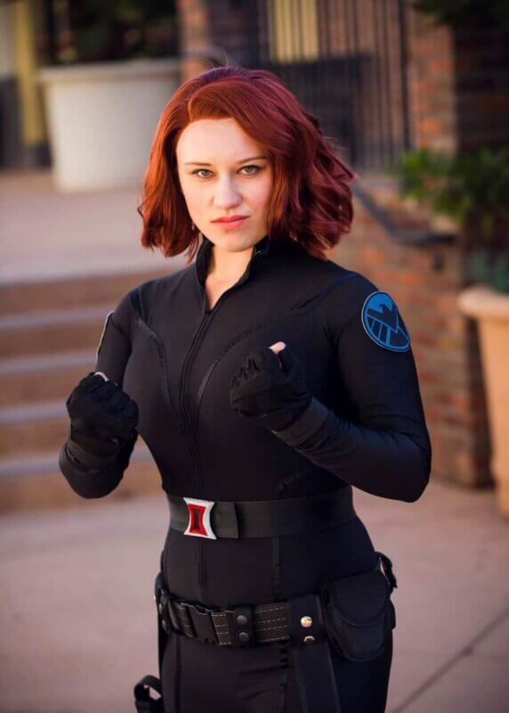 Black Widow Posing Fists Up