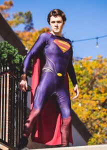 Super Guy Posing on High Ground