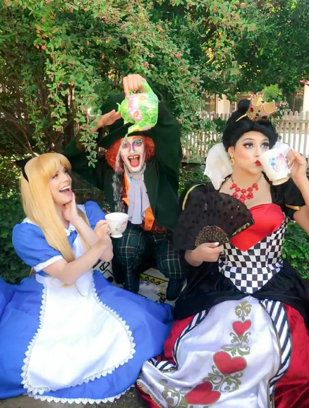 Alice Mad Hatter Queen of Hearts Tea Party